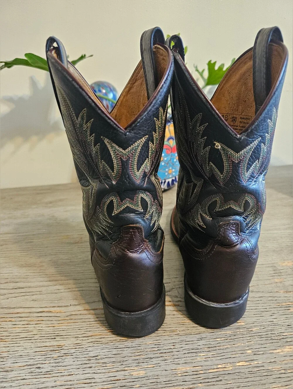 Ariat Brown Tombstone Boots Square Toe Cowboy Western Men's 8D